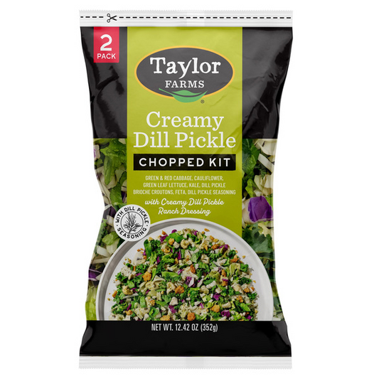 Taylor Farms Creamy Dill Bagged Chopped Salad Kit, 12.42 oz, 2-count
