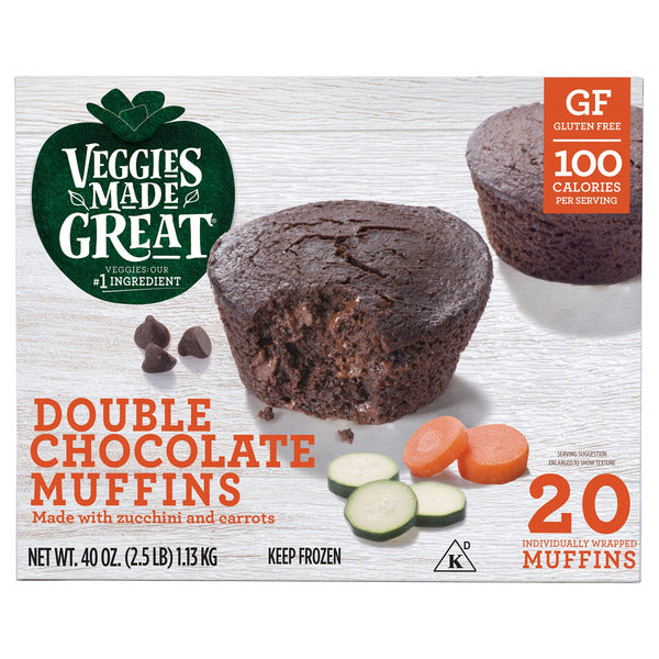 Veggies Made Great Double Chocolate Muffins, 2 oz, 20-count