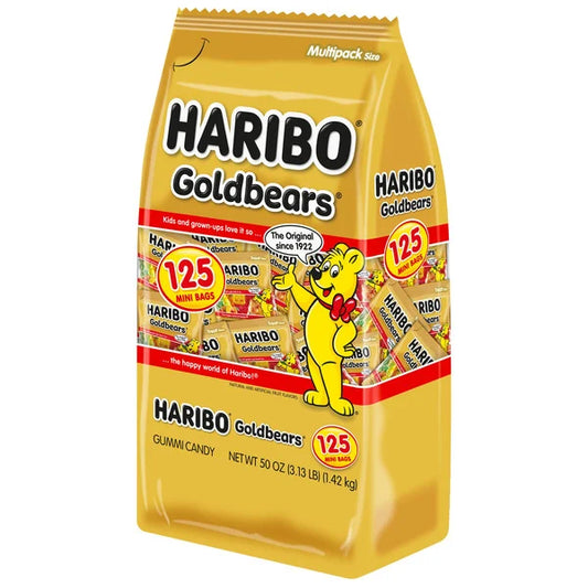 Haribo Goldbears Gummi Candy, Multipack, 50 oz
