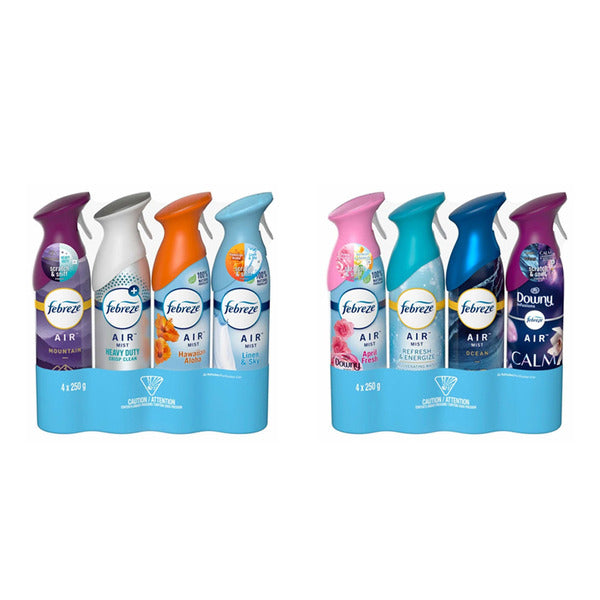 Febreze Air Refresher, Variety Pack, 8.8 oz, 4-count, Assorted Scents