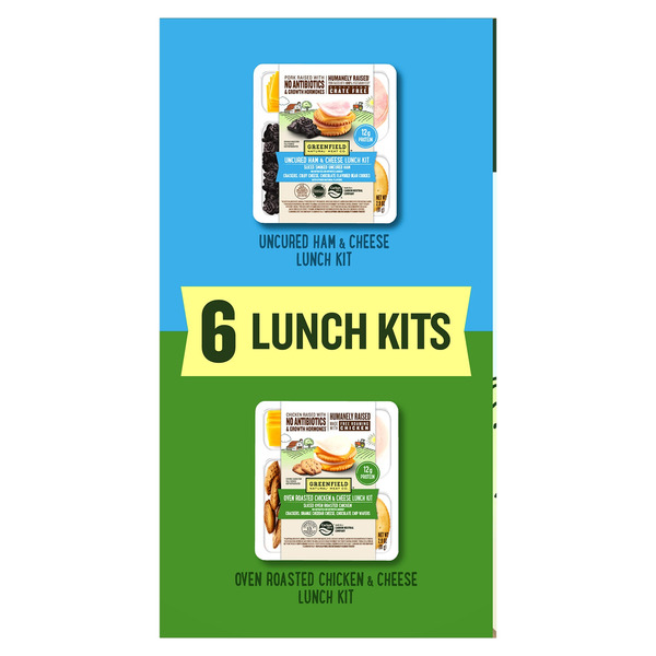 Greenfield Lunch Kit Ham & Chicken, 2.85 oz, 6-count