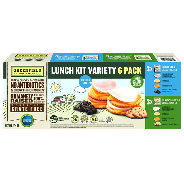 Greenfield Lunch Kit Ham & Chicken, 2.85 oz, 6-count