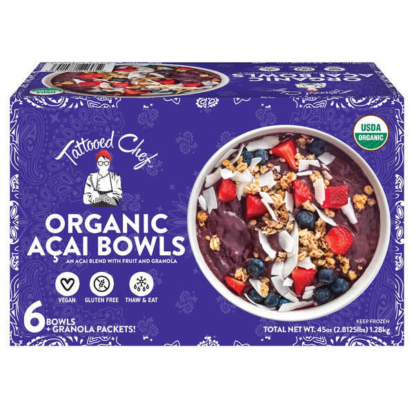 Tattooed Chef Organic Acai Bowls, 6-count