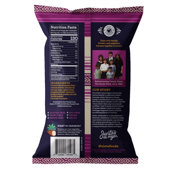 Siete Grain Free Churro Strips, 15 oz