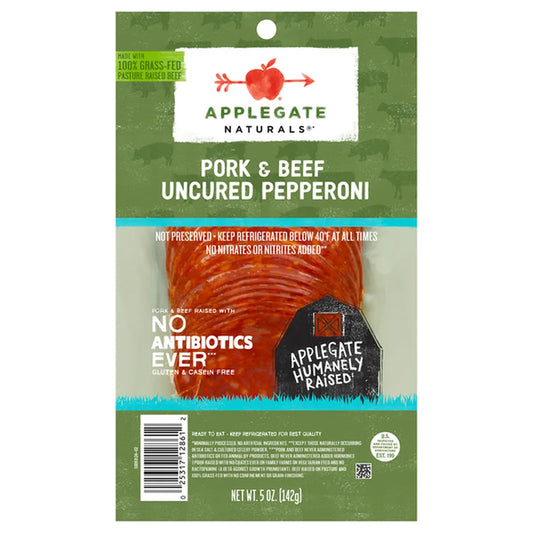 Applegate Pork & Beef Uncured Pepperoni, 4 oz