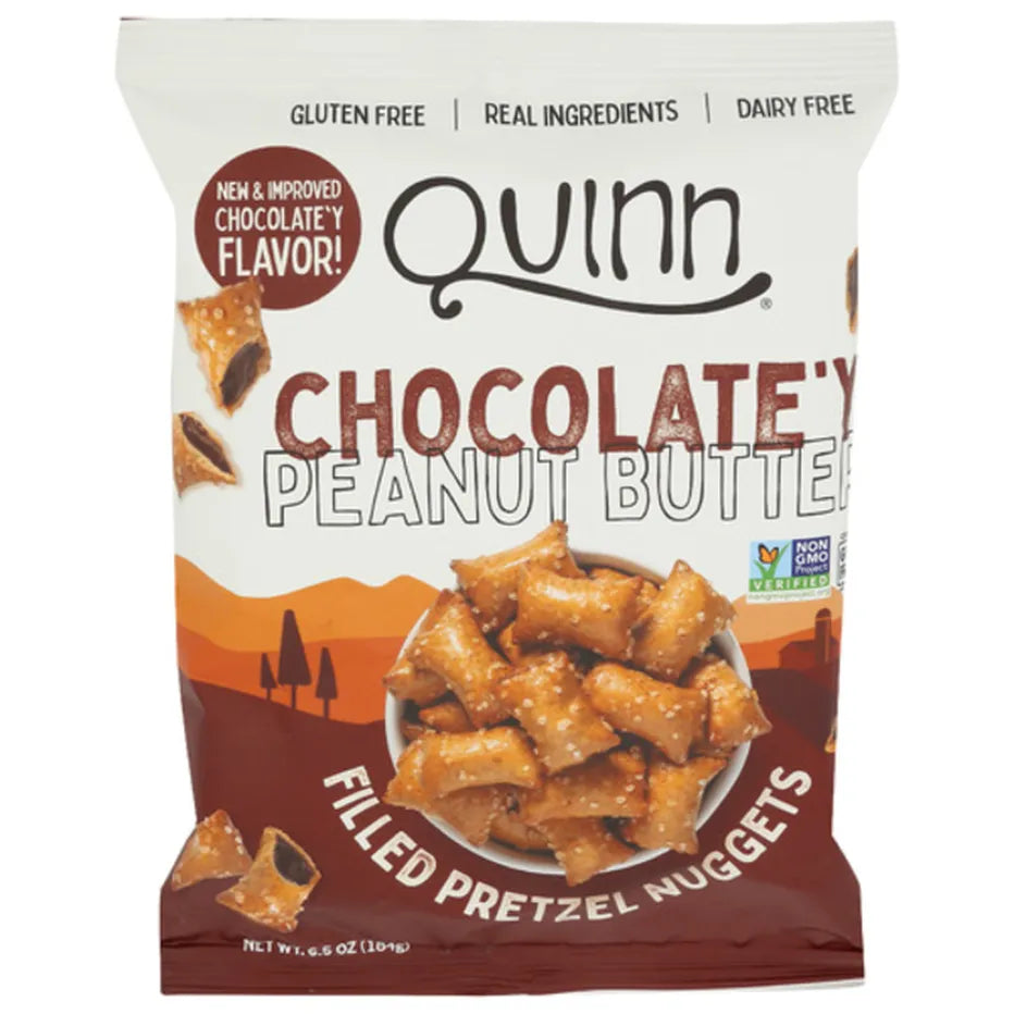 Quinn Chocolate'y Peanut Filled Pretzel Nuggets, 6.5 oz