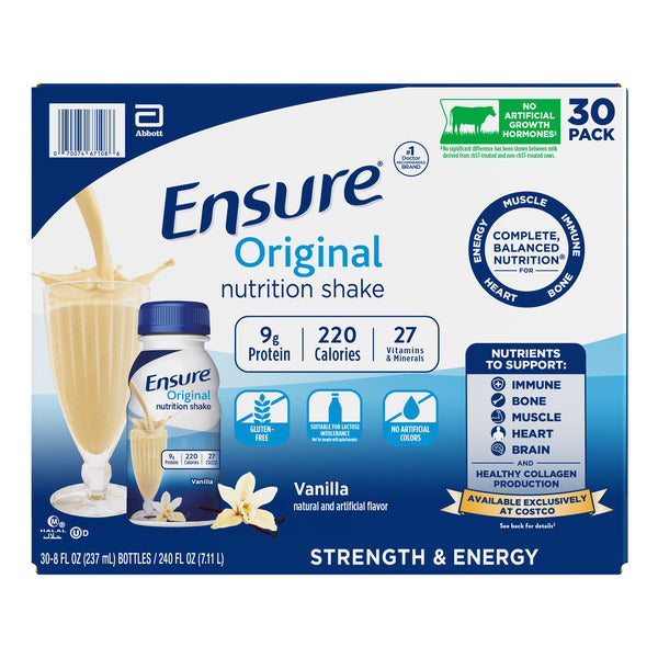 Ensure Original Nutrition Shake, Vanilla, 8 fl oz, 30 ct