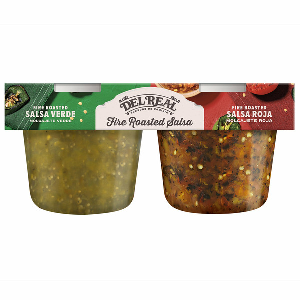 Del Real Foods Fire Roasted Combo Salsa, 24 oz, 2-pack