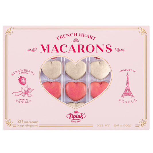 Tipiak French Heart Macarons Variety, 20 count