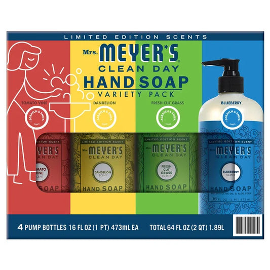 Mrs Meyer's Clean Day Hand Soap, 16 fl oz, 4 Count