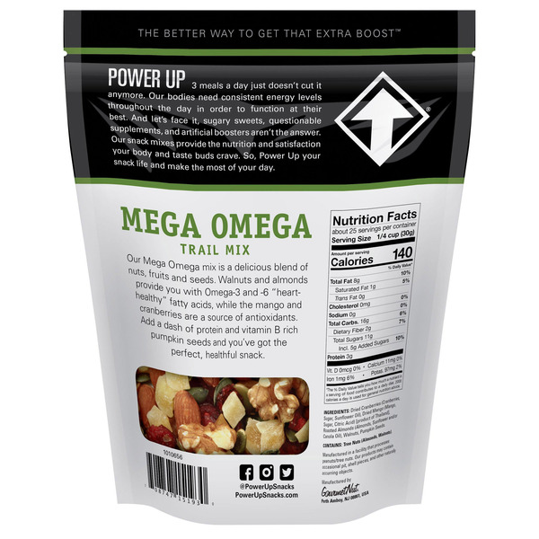 Gourmet Nut Power Up Trail Mix, Mega Omega, 26 oz