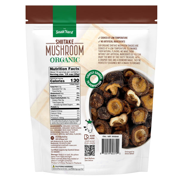 SnakYard Organic Shitake Mushrooms, 14.11 oz