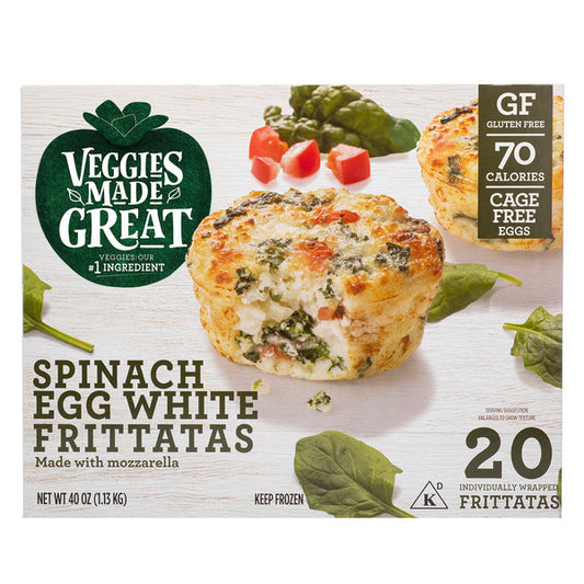 Veggies Made Great Spinach Egg White Frittatas, 20-count