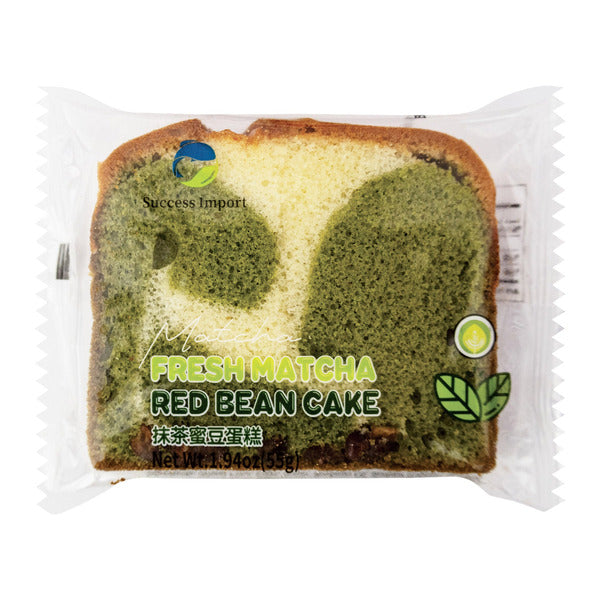 Success Import Matcha Red Bean Cake, 1.94 oz, 16-count