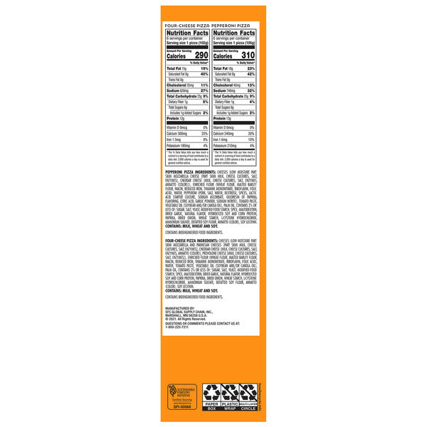 Sabatasso's Pizza Singles, Variety Pack, 12-count