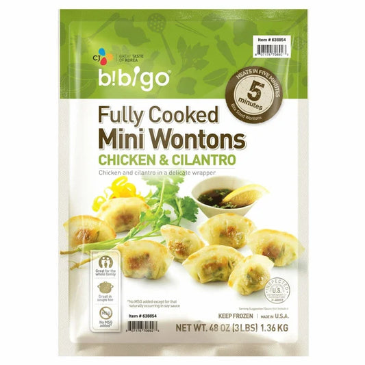 Bibigo Chicken & Cilantro Fully Cooked Mini Wontons, 48 oz