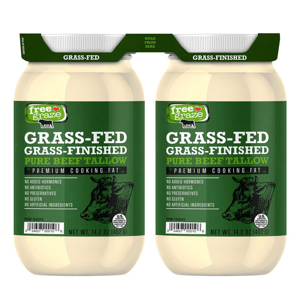 Free Graze Grass Fed Beef Tallow, 14 oz, 2-count