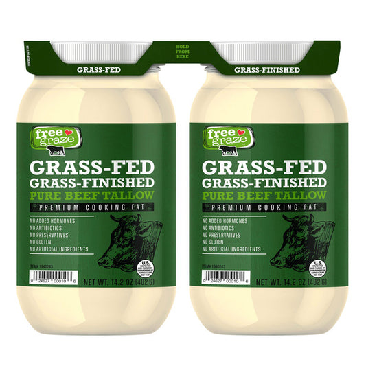 Free Graze Grass Fed Beef Tallow, 14 oz, 2-count
