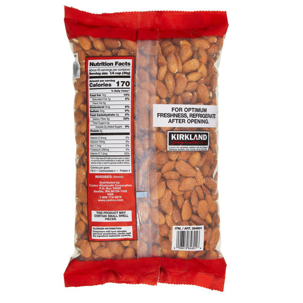 Kirkland Signature Supreme Whole Almonds, 3 lb