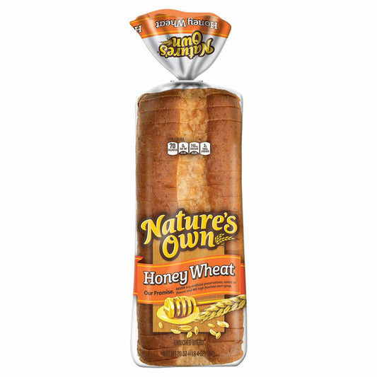 Nature's Own Honey Wheat Bread, 20 oz, 2 count,