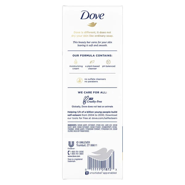 Dove Moisturizing Beauty Bar Soap Original, 3.75 oz, 16 Count
