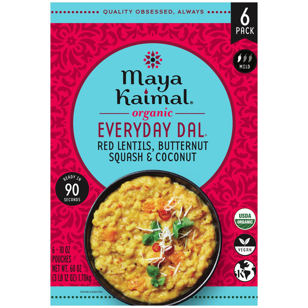 Maya Kamal Organic Everyday Dal, 10 oz, 6-count