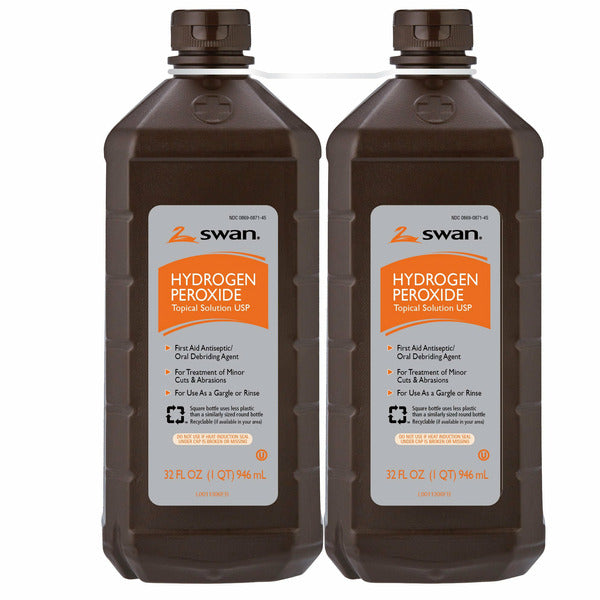Cumberland Swan Hydrogen Peroxide, 32 fl oz, 2-count
