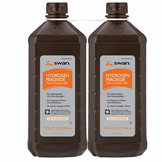 Cumberland Swan Hydrogen Peroxide, 32 fl oz, 2-count