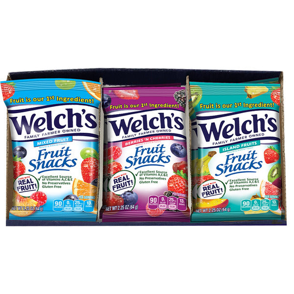Welch's Fruit Snacks, Variety Pack, 2.25 oz, 20 ct