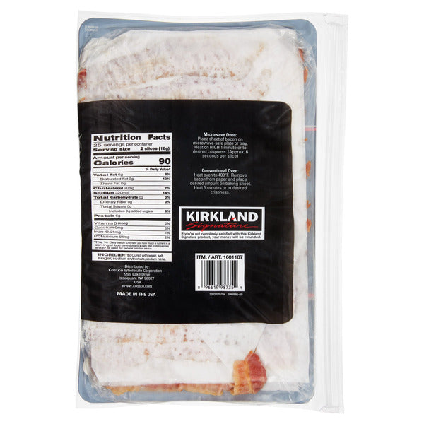 Kirkland Signature Fully-Cooked Bacon, Hickory Wood Smoked, 1 lb