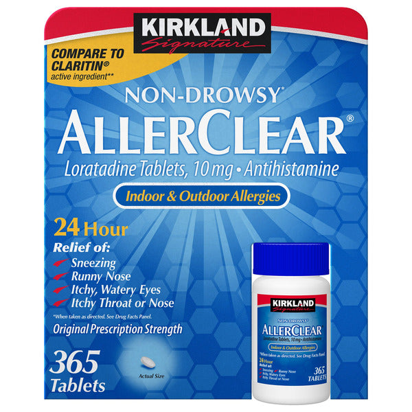 Kirkland Signature NonDrowsy AllerClear Antihistamine 10 mg., 365 Tablets