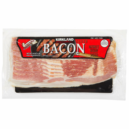 Kirkland Signature Low-Sodium Bacon, 1 lb, 4-count