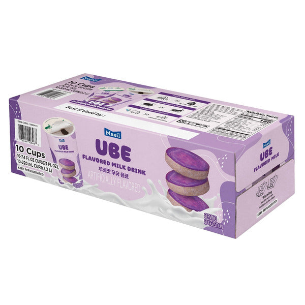 Maeil Ube Flavored Milk Drink, 7.4 fl oz, 10-count