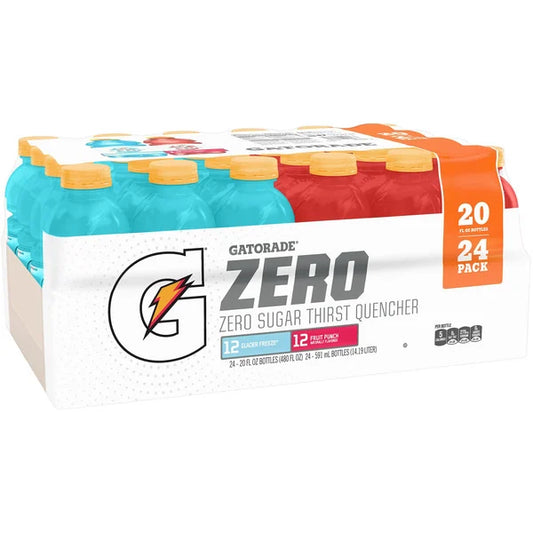 Gatorade Zero Thirst Quencher, Variety Pack, 20 fl oz, 24 ct