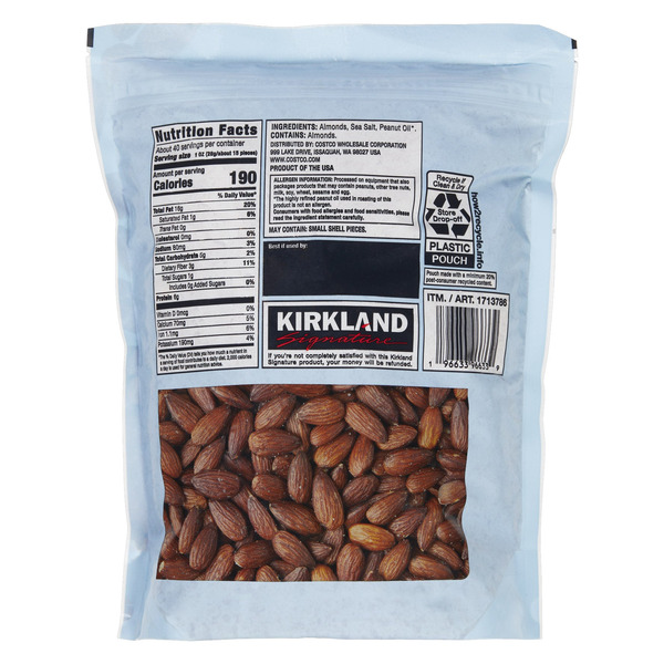 Kirkland Signature Roasted Almonds, Sea Salt, 2.5 lbs