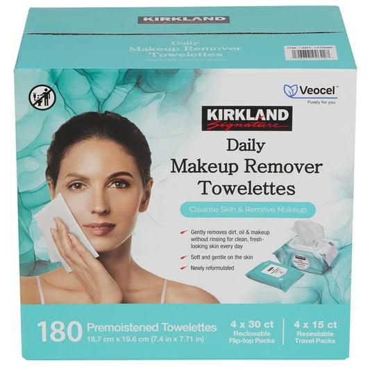 Kirkland Signature Daily Makeup Remover Towelettes, 180 Count