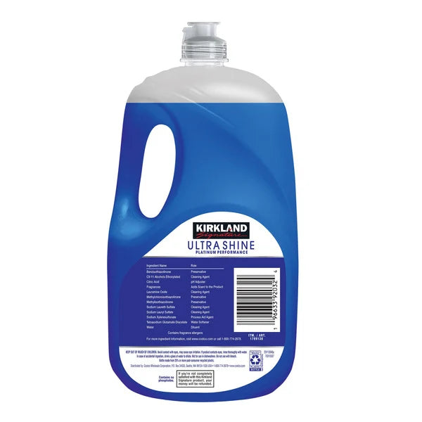 Kirkland Signature Ultra Shine Liquid Dish Soap, Fresh, 90 fl oz