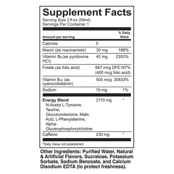 Kirkland Signature Extra Strength Energy Shot, 2 fl oz, 48 Count