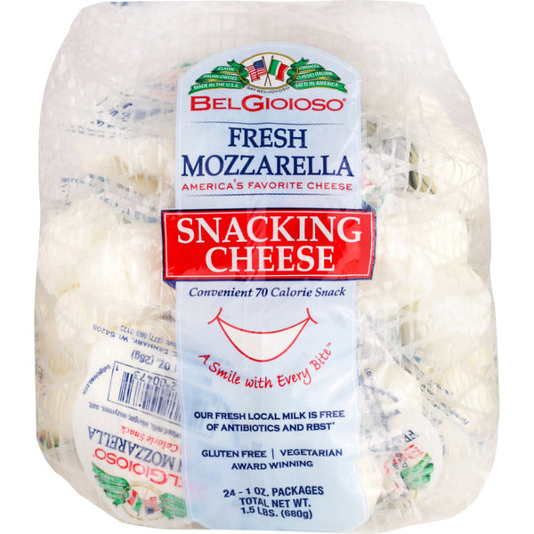 BelGioioso Fresh Mozzarella Snacking Cheese, 1 oz, 24-count