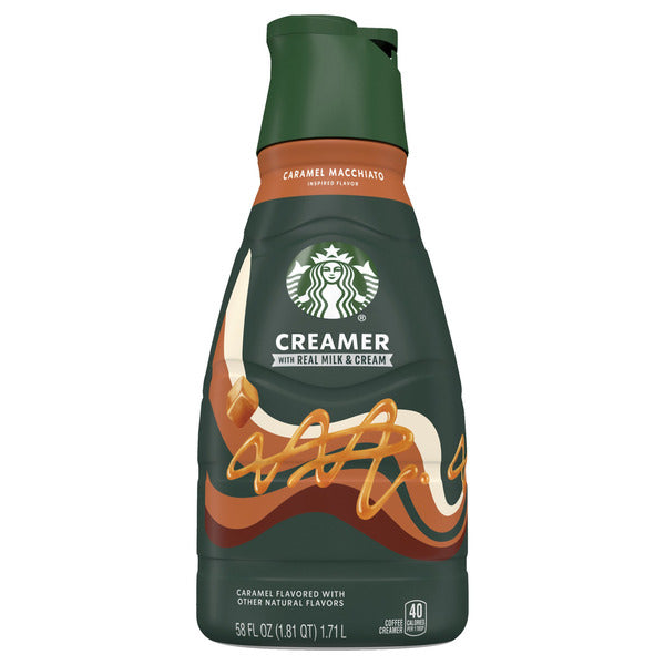 Starbucks Liquid Coffee Creamer, Caramel, 58 fl oz