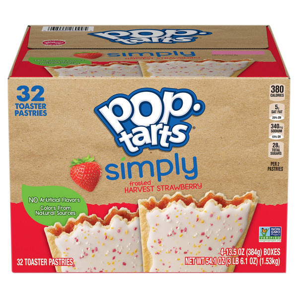 Pop-Tarts Simply Frosted Harvest Strawberry, 32-count