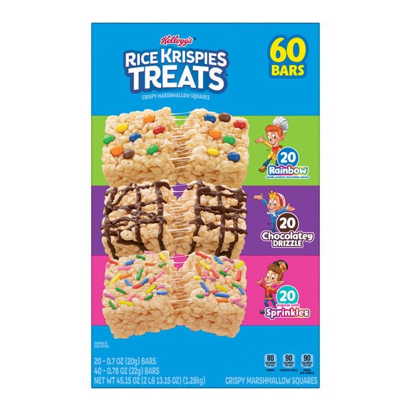 Kellogg's Rice Krispies Treats Variety Pack, 60 Count