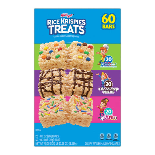 Kellogg's Rice Krispies Treats Variety Pack, 60 Count