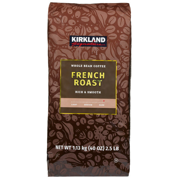 Kirkland Signature Whole Bean Coffee, French Roast, 2.5 lbs