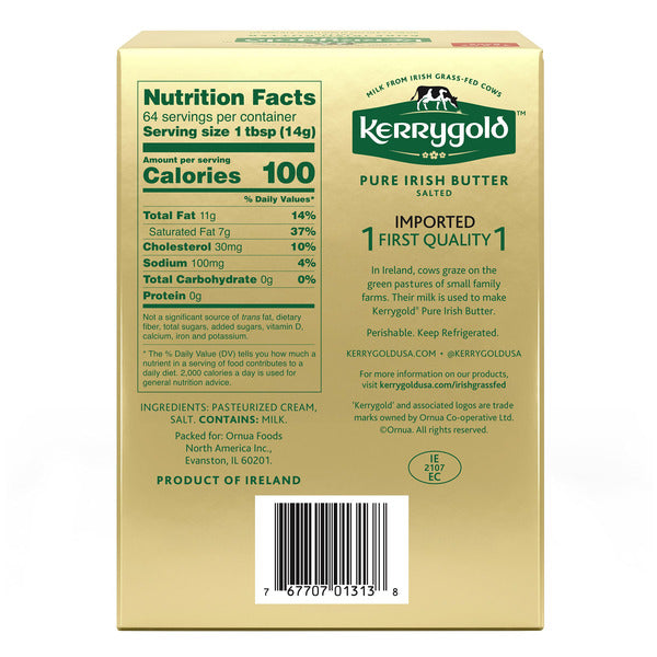 Kerrygold Pure Irish Butter, Salted, 8 oz, 4-count