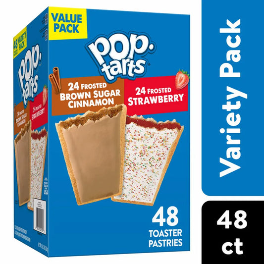 Pop-Tarts Variety Pack Instant Breakfast Toaster Pastries, 48 ct