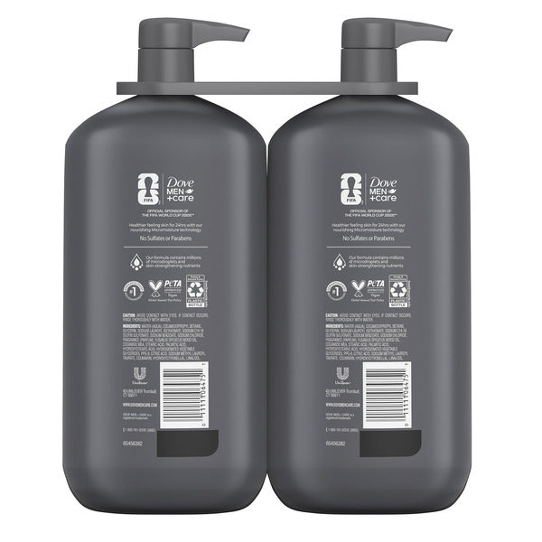 Dove Men +Care Body & Face Wash, 32 fl oz, 2-pack