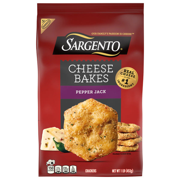 Sargento Cheese Bakes Pepper Jack Crackers, 16 oz