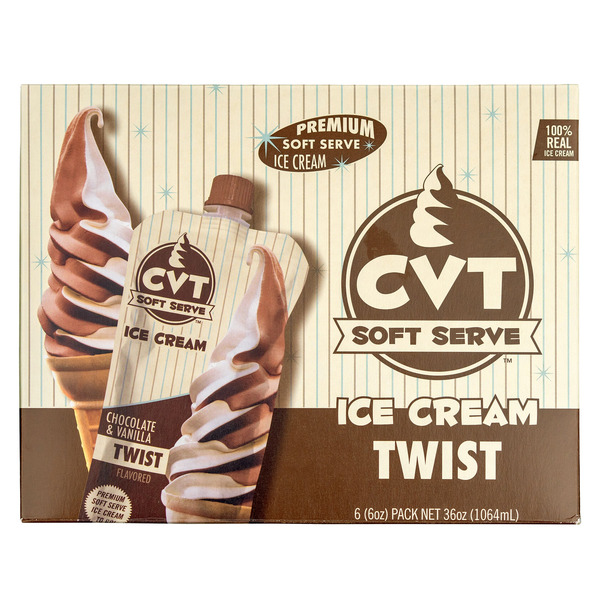 CVT Soft Serve Ice cream Twist, 6 fl oz, 6-count