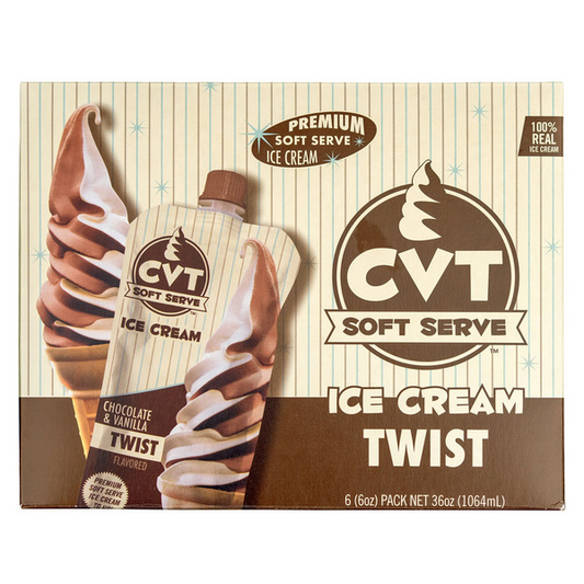 CVT Soft Serve Ice cream Twist, 6 fl oz, 6-count